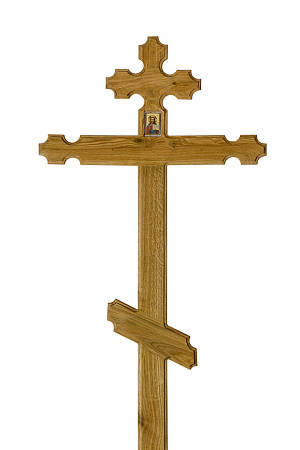 Крест на могилу дубовый &quot; Резной &quot; 220см православный
