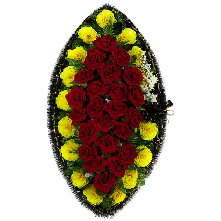 Ритуальный венок из искусственных цветов Стандартный №16