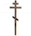 Сосновый крест на могилу &amp;quot;Виноградная лоза&amp;quot; 230 православный